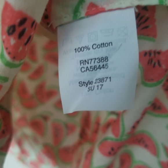J Crew Factory Perfect Fit Watermelon Shirt XXS - Picture 6 of 8